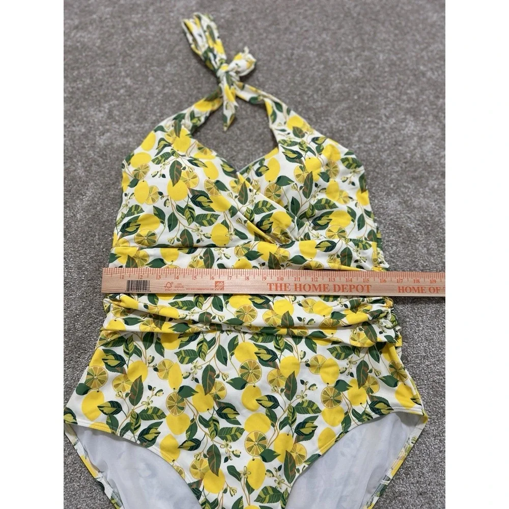 Boden Set Of 2 US 20-22 Long Swimsuits - Lemons & Pineapples Excellent Condition - Picture 6 of 16